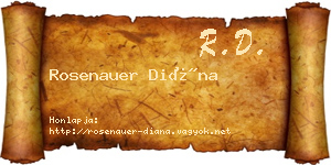 Rosenauer Diána névjegykártya
